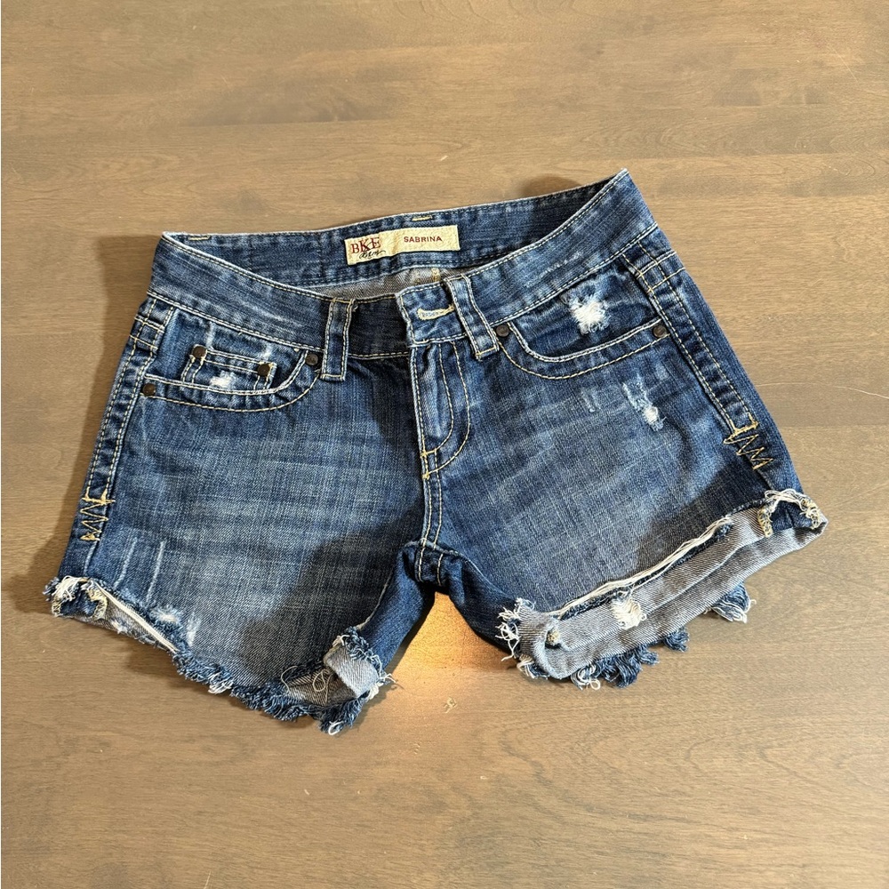 BKR SABRINA Denim Blue Distressed Women's Shorts